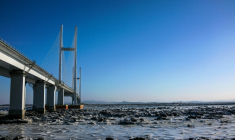 Un pont sur le fleuve Yalu entre la Chine et la Corée du Nord, le 11 janvier 2018 ( AFP / Chandan KHANNA )