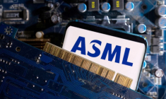 Illustration d'archives qui montre le logo d'ASML