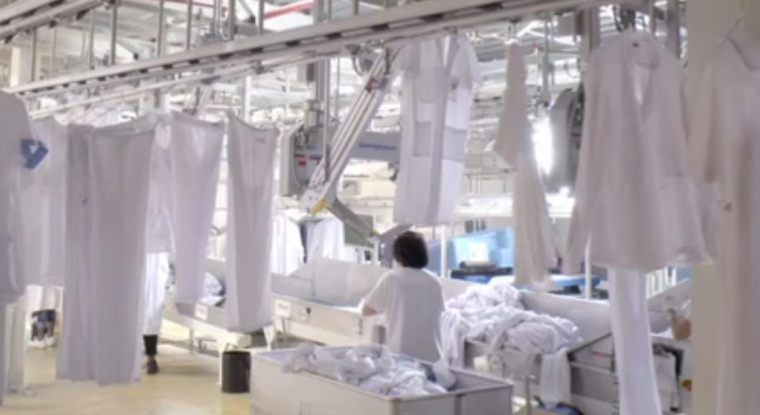 Un site de traitement du linge Elis. (© Elis)