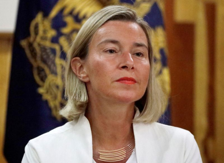 La responsable de la politique étrangère de l'UE, Federica Mogherini, lors d'une conférence à Mexico