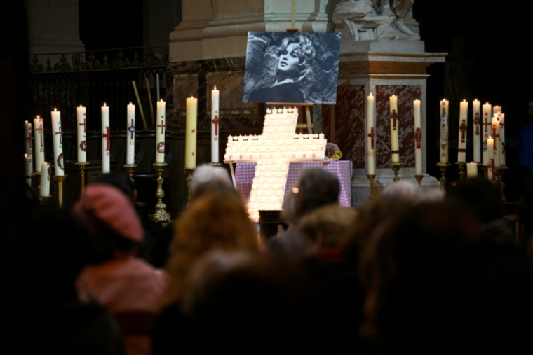 Messe commémorative à Brigitte Bardot à l'église Saint-Roch à Paris, le 28 janvier 2026 ( AFP / JULIEN DE ROSA )