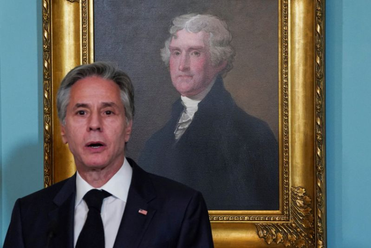 Le secrétaire d'État américain Antony Blinken à Washington, aux États-Unis