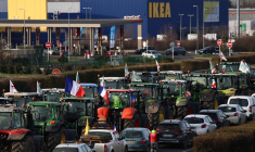 L'autoroute A6 près de Villabe, dans le sud de Paris, le 29 janvier 2024. ( AFP / EMMANUEL DUNAND )