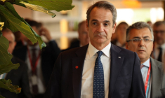 Kyriakos Mitsotakis à Copenhague, au Danemark, le 2 octobre 2025. ( AFP / LUDOVIC MARIN )
