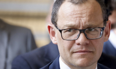 Stéphane Israël à Kourou, le 26 mars 2024. ( AFP / LUDOVIC MARIN )