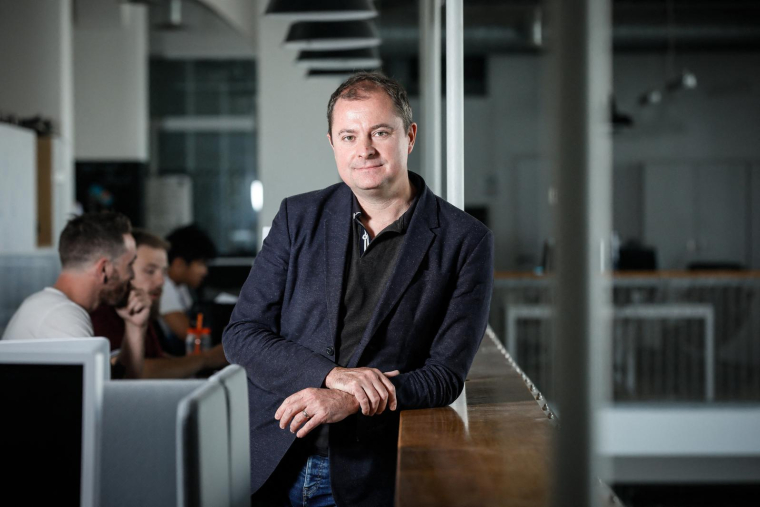 Antoine Jouteau, ancien patron du groupe Leboncoin, dans le quartier général du site en 2018.(Photo by THOMAS PADILLA / Leboncoin) ( Leboncoin / THOMAS PADILLA )