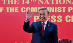 To Lam au 14e congrès du parti communiste vietnamien, le 23 janvier 2026 à Hanoï ( AFP / Nhac NGUYEN )