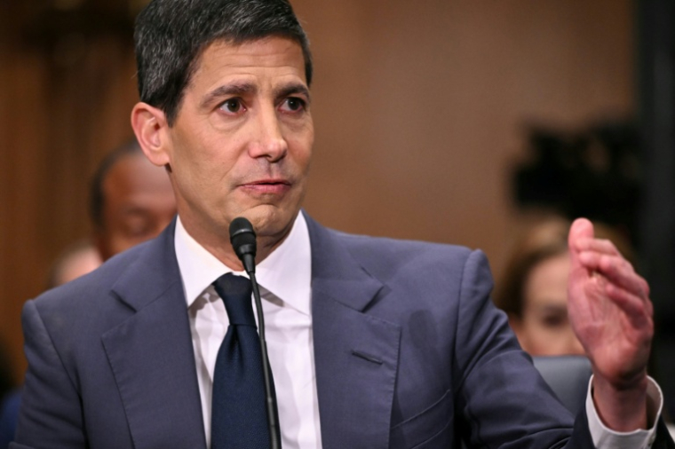 Kevin Warsh, pressenti comme prochain président de la Fed, le 21 avril 2026 lors d'une audition au Sénat  ( AFP / Mandel NGAN )