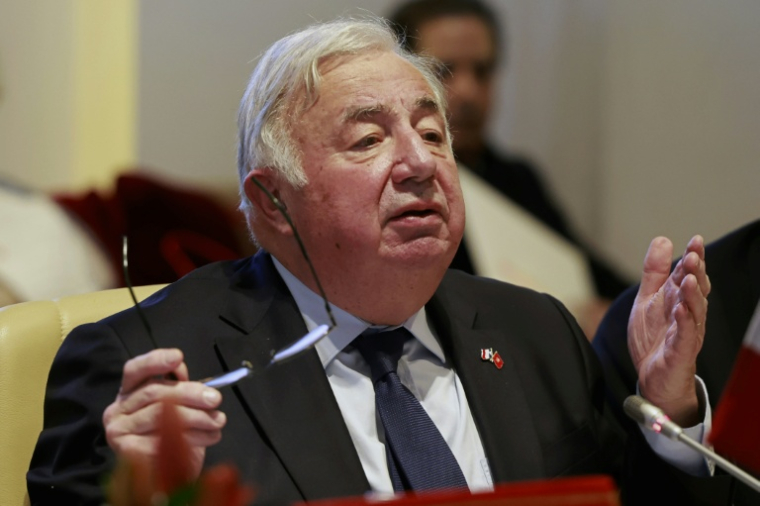 Le président du Sénat Gérard Larcher le 29 janvier 2026 à Rabat, au Maroc ( AFP / Abdel Majid BZIOUAT )