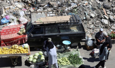 Le marché de Nabatieh détruit pendant la dernière guerre entre Israël et le Hezbollah