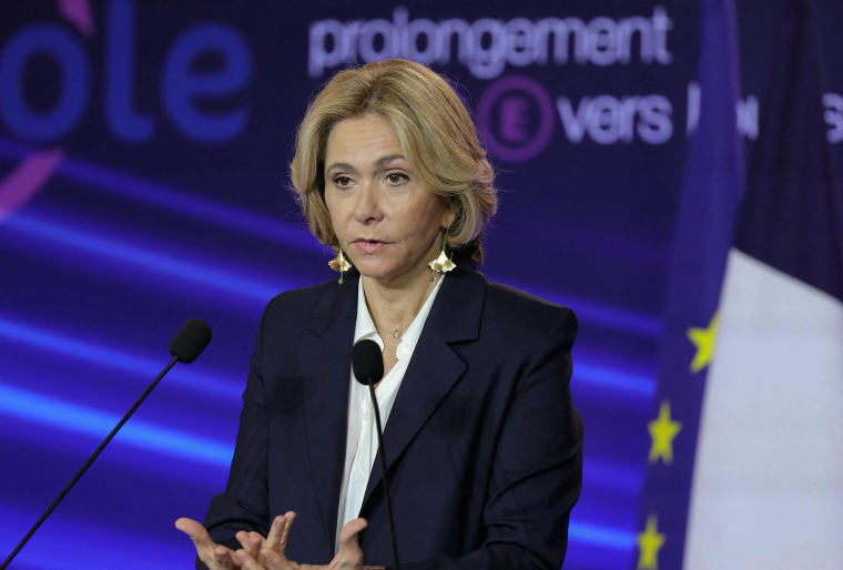 Valérie Pécresse, présidente de la Région Ile-de-France, à Paris le 3 mai 2024. ( AFP / THOMAS SAMSON )