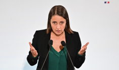 Sophie Binet à Paris, le 16 octobre 2023. ( POOL / MIGUEL MEDINA )