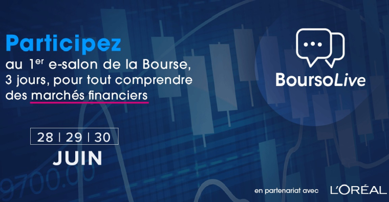 Boursolive, c'est le salon digital de l'actionnaire individuel du 28 au 30 juin. (crédit : Boursorama)