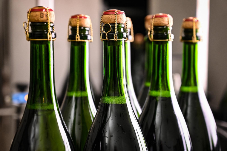La production mondiale de vin devrait rester stable en 2022, à 262 millions d'hectolitres (illustration) ( AFP / BERTRAND GUAY )