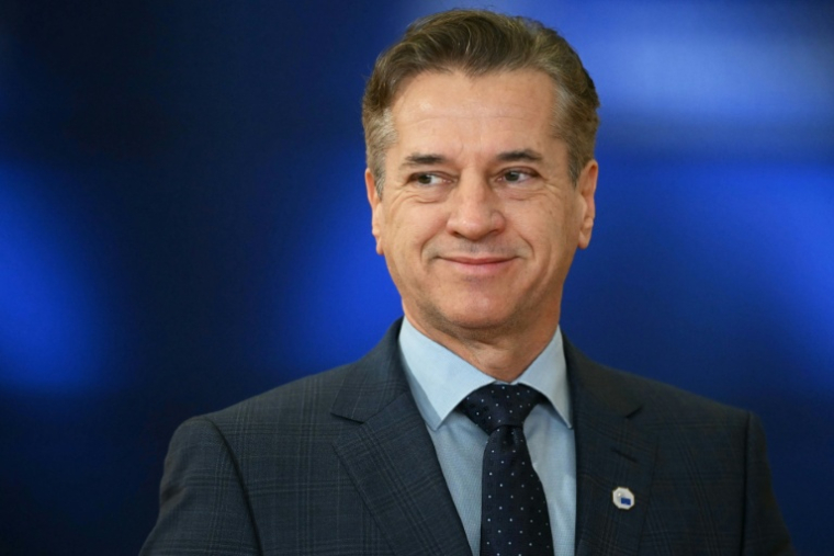 Le Premier ministre slovène sortant Robert Golob à Bruxelles le 22 janvier 2026. ( AFP / NICOLAS TUCAT )