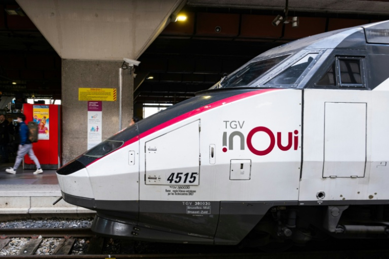 Un TGV en gare de Marseille Saint-Charles, dans le sud de la France, le 4 mars 2026 ( AFP / Elodie CLEMENT )