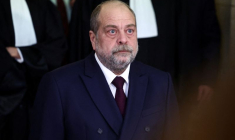 Le ministre français de la Justice, Eric Dupond-Moretti, lors d'une audience à la Cour de justice de la République (CJR) à Paris, France