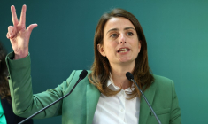 Marine Tondelier, le 7 juillet 2024, à Paris ( AFP / ALAIN JOCARD )