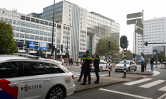 Zone sécurisée après une fusillade à Rotterdam