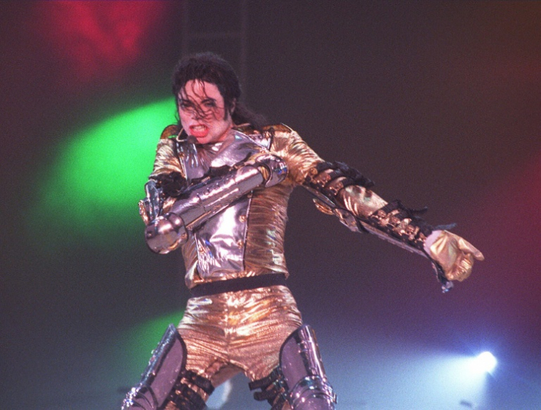 Michael Jackson au Parc des Princes en juin 1997 ( AFP / JOEL SAGET )