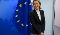 Kaja Kallas à Bruxelles, le 17 janvier 2025. ( AFP / NICOLAS TUCAT )