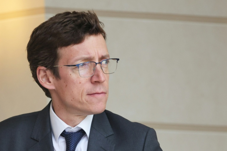Le ministre de l'Education Édouard Geffray à Paris le 1er octobre 2026 ( AFP / Ludovic MARIN )