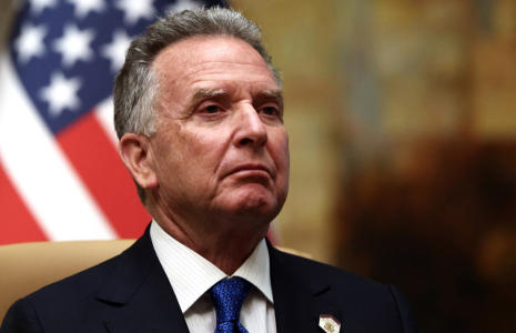 Steve Witkoff, envoyé américain pour le Moyen-Orient, à Riyad, le 18 février 2025 ( POOL / EVELYN HOCKSTEIN )