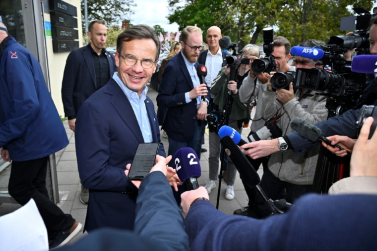 Le Premier ministre suédois Ulf Kristersson, à Landskrona (Suède), le 13 septembre 2026  ( TT NEWS AGENCY / Claudio BRESCIANI )