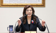 La cheffe de file de l'opposition taïwanaise, cheffe du parti  Kuomintang, Cheng Li-wun, à Taipei le 1er juin 2026, à Taïwan ( AFP / Yu Chen CHENG )