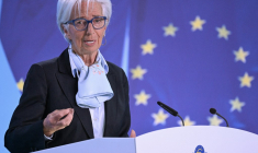 Christine Lagarde, le 11 avril 2024, à Francfort ( AFP / KIRILL KUDRYAVTSEV )