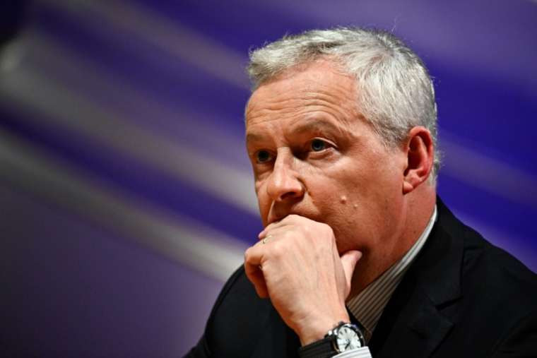 Le ministre de l'Economie et des Finances Bruno Le Mair et membre de la coalition "Ensemble", lors d'une réunion avec le Medef et les chefs de partis et de coalitions avant les législatives, le 20 juin 2024 à Paris ( AFP / JULIEN DE ROSA )