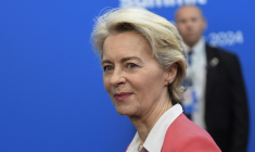 Ursula von der Leyen à Budapest en Hongrie, le 7 novembre 2024. ( AFP / FERENC ISZA )