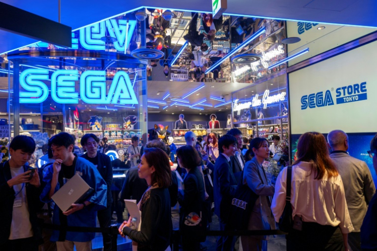 Cérémonie d'ouverture du premier magasin Sega au Japon à Tokyo, le 16 juillet 2025 ( AFP / Kazuhiro NOGI )