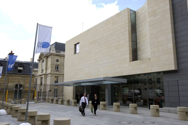 Photo du siège de l'Organisation de coopération et de développement économiques (OCDE) à Paris