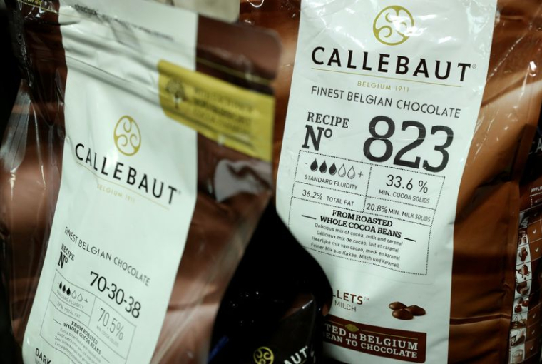 Des produits Barry Callebaut lors de la conférence de presse annuelle de l'entreprise à Zurich