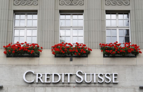Photo d'archives montrant le logo de la banque suisse Credit Suisse à Berne