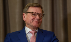 Le chef de la diplomatie allemande, Johann Wadephul, à Pretoria, en Afrique du Sud, le 23 juillet 2026. ( AFP / PHILL MAGAKOE )
