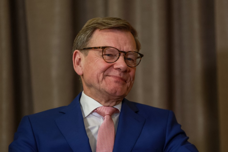 Le chef de la diplomatie allemande, Johann Wadephul, à Pretoria, en Afrique du Sud, le 23 juillet 2026. ( AFP / PHILL MAGAKOE )