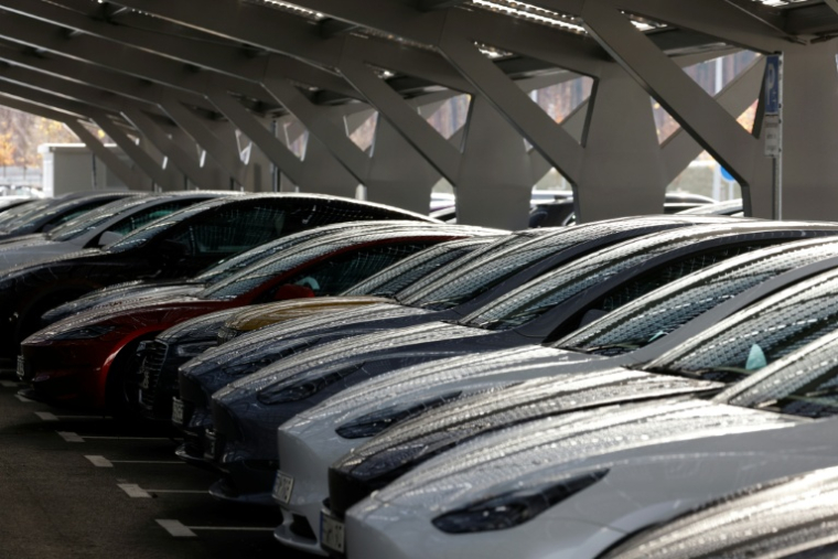 Dans l'usine Tesla au sud de Berlin, 20 novembre  2024. ( AFP / Odd ANDERSEN )