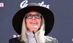 L'actrice américaine Diane Keaton au Chinese Theatre à Hollywood, en Californie, le 11 août 2022 ( AFP / Patrick T. FALLON )