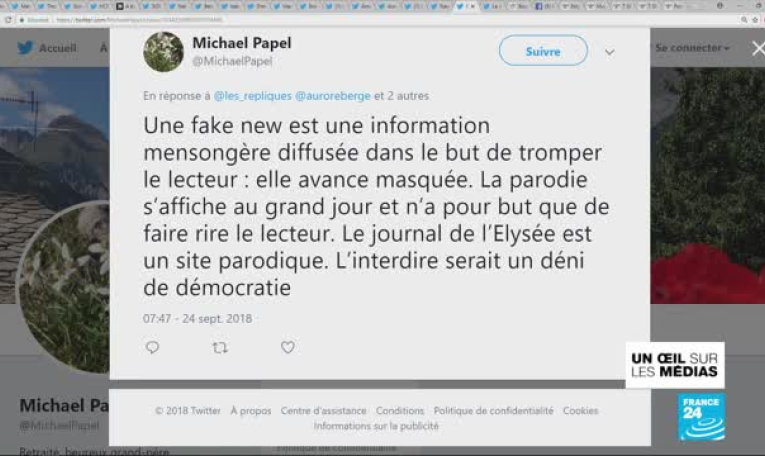 L'Elysée enlisée dans la parodie