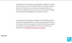 Classement mondial RSF: la liberté de la presse "noyée" sous la désinformation