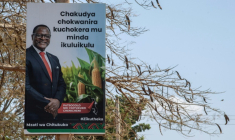 Campagne électorale à Lilongwe au Malawi, où parmi les 17 candidats à la présidentielle figurent trois présidents dont l'actuel président Lazarus Chakwera qui  brigue un nouveau mandat, le 10 septembre 2025  ( AFP / Amos GUMULIRA )