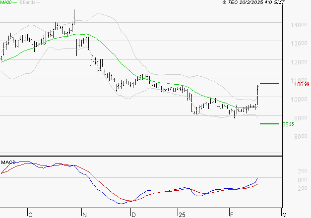 NEXANS : L'analyse ne suggère pas de baisse à moyen terme