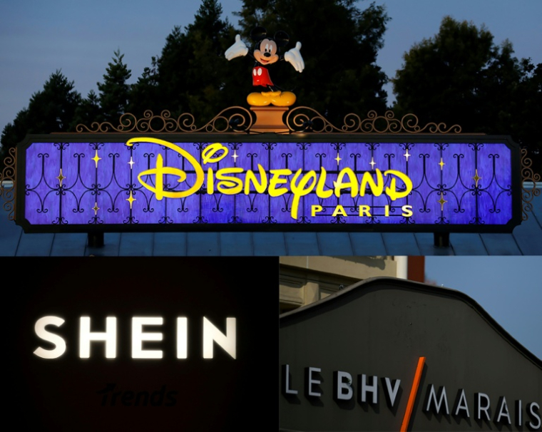Disneyland Paris renonce à son projet pour Noël avec le BHV, après l'annonce du partenariat entre la plateforme Shein et le grand magasin parisien ( AFP / Martin BUREAU )