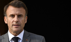 Le président français Emmanuel Macron lors d'une cérémonie à l'Elysée à Paris