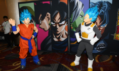 Des participants à une réunion des fans de Dragon Ball, le 7 octobre 2017 à New York ( GETTY IMAGES NORTH AMERICA / Dave Kotinsky )