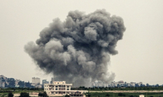 Frappes aériennes de l'armée israélienne à Choukîne, au Liban, le 26 avril 2026 ( AFP / - )