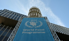 Le siège du Programme alimentaire mondial, à Rome, le 9 octobre 2020 ( AFP / Alberto PIZZOLI )