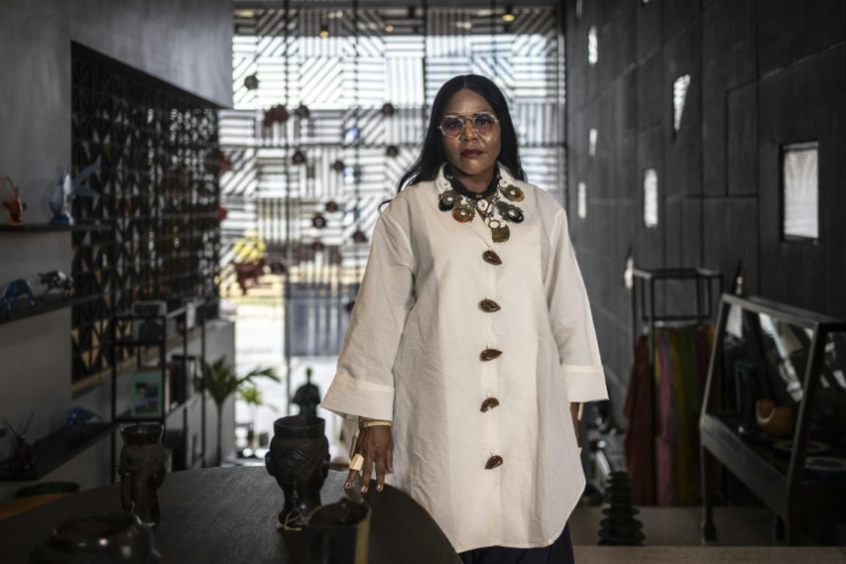 Reni Folawiyo, fondatrice d'Alára, concept-store de mode et de décoration de luxe, le 20 août 2025 à Lagos, au Nigeria ( AFP / OLYMPIA DE MAISMONT )